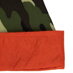 Green and Orange Camouflage Unisex Adult Christmas Santa Hat Costume Accessory - One Size