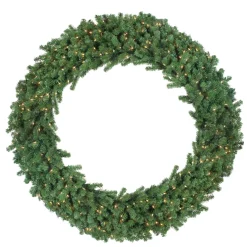 Green Deluxe Windsor Pine Artificial Christmas Wreath - 72" - Clear Lights