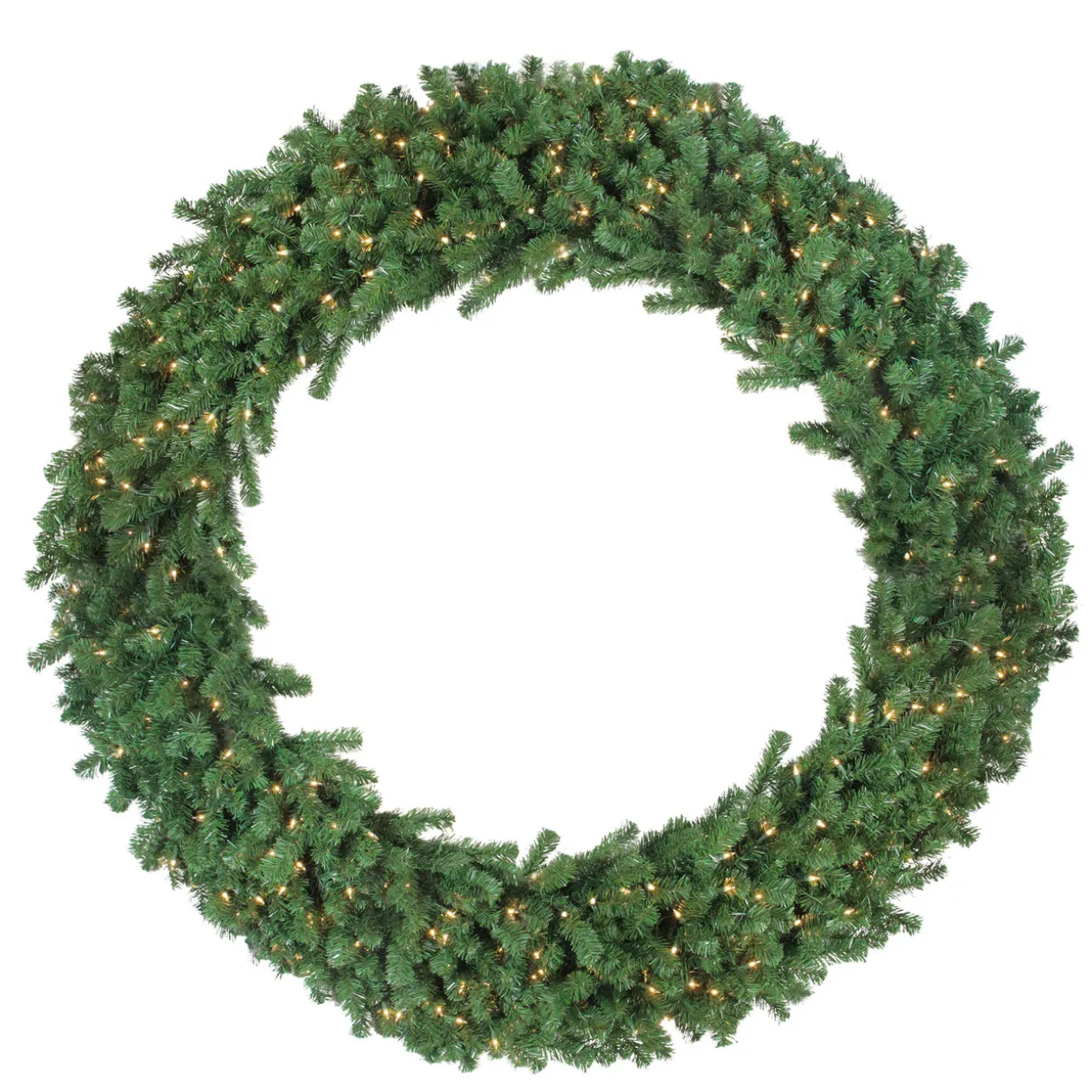 Green Deluxe Windsor Pine Artificial Christmas Wreath - 72" - Clear Lights