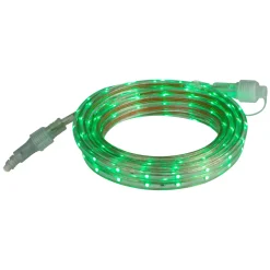 Green LED Outdoor Christmas Linear Tape Lighting - 30 ft Clear Tube