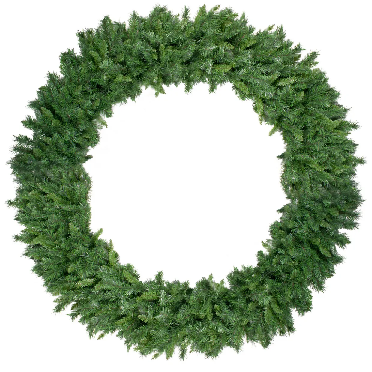 Green Lush Mixed Pine Artificial Christmas Wreath - 72" - Unlit