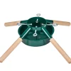 Green Metal and Wood Live Christmas Tree Stand - For Trees up to 7ft Tall