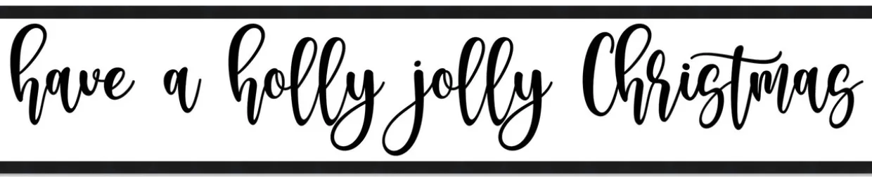 Have a Holly Jolly Christmas 8" x 41.5" Framed Christmas Wall Decor Art Print Sign Poster in a Black Wooden Frame with UV Acrylic and Hangers
