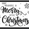Have Yourself a Merry Little Christmas 14.5" x 19.5" Framed Christmas Wall Decor Sign Poster in a Black Wooden Frame with UV Acrylic and Hangers