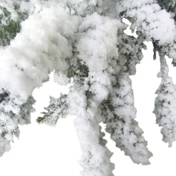 Heavily Flocked Artificial Pine Christmas Wreath, 16.5-Inch, Unlit