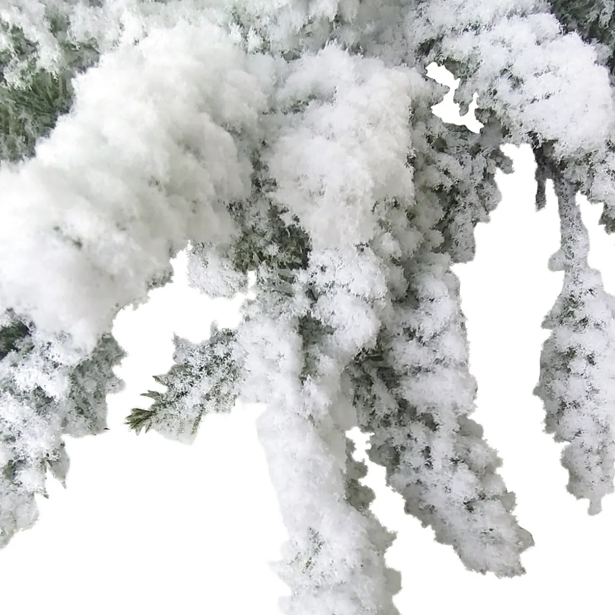 Heavily Flocked Artificial Pine Christmas Wreath, 16.5-Inch, Unlit