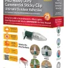 Heavy Duty Commercial Grade Sticky Clips -1.75" - Clear - Set of 25