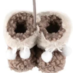 High Pile Fleece Winter Booties Christmas Ornament - 4