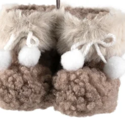 High Pile Fleece Winter Booties Christmas Ornament - 4