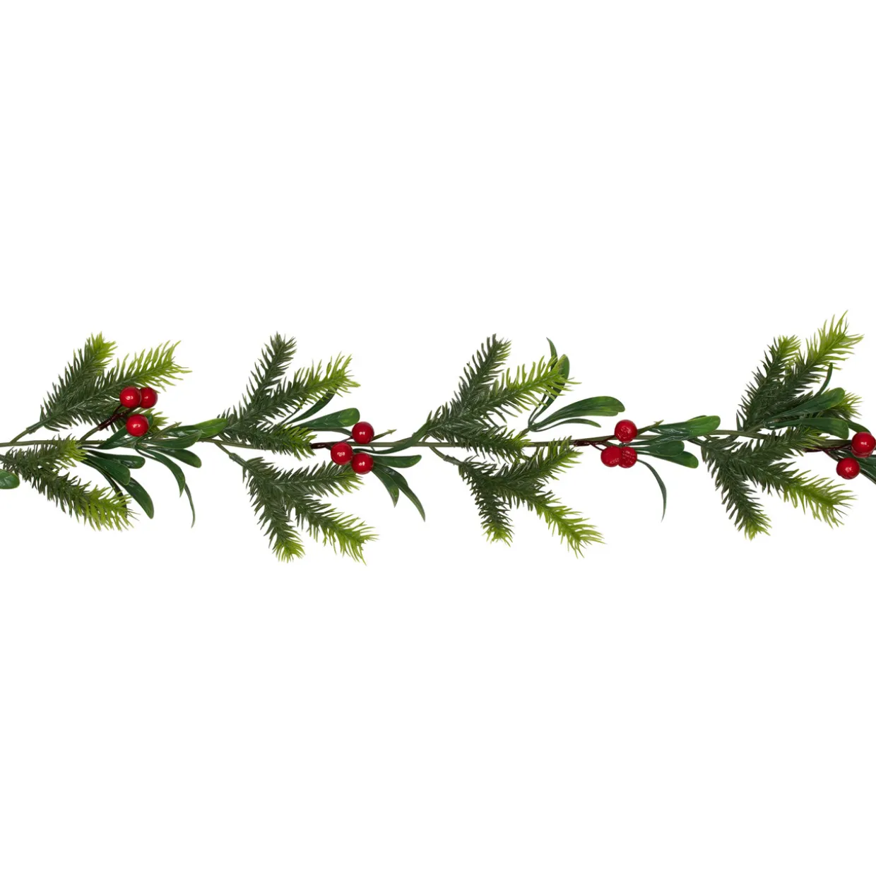 Holly Berries and Pine Artificial Christmas Garland - 6' - Unlit