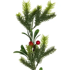 Holly Berries and Pine Artificial Christmas Garland - 6' - Unlit