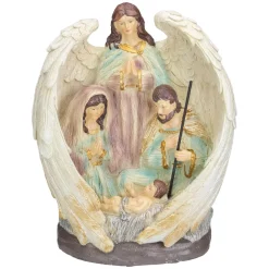 Holy Family and Angel Christmas Nativity Decoration - 11.25”