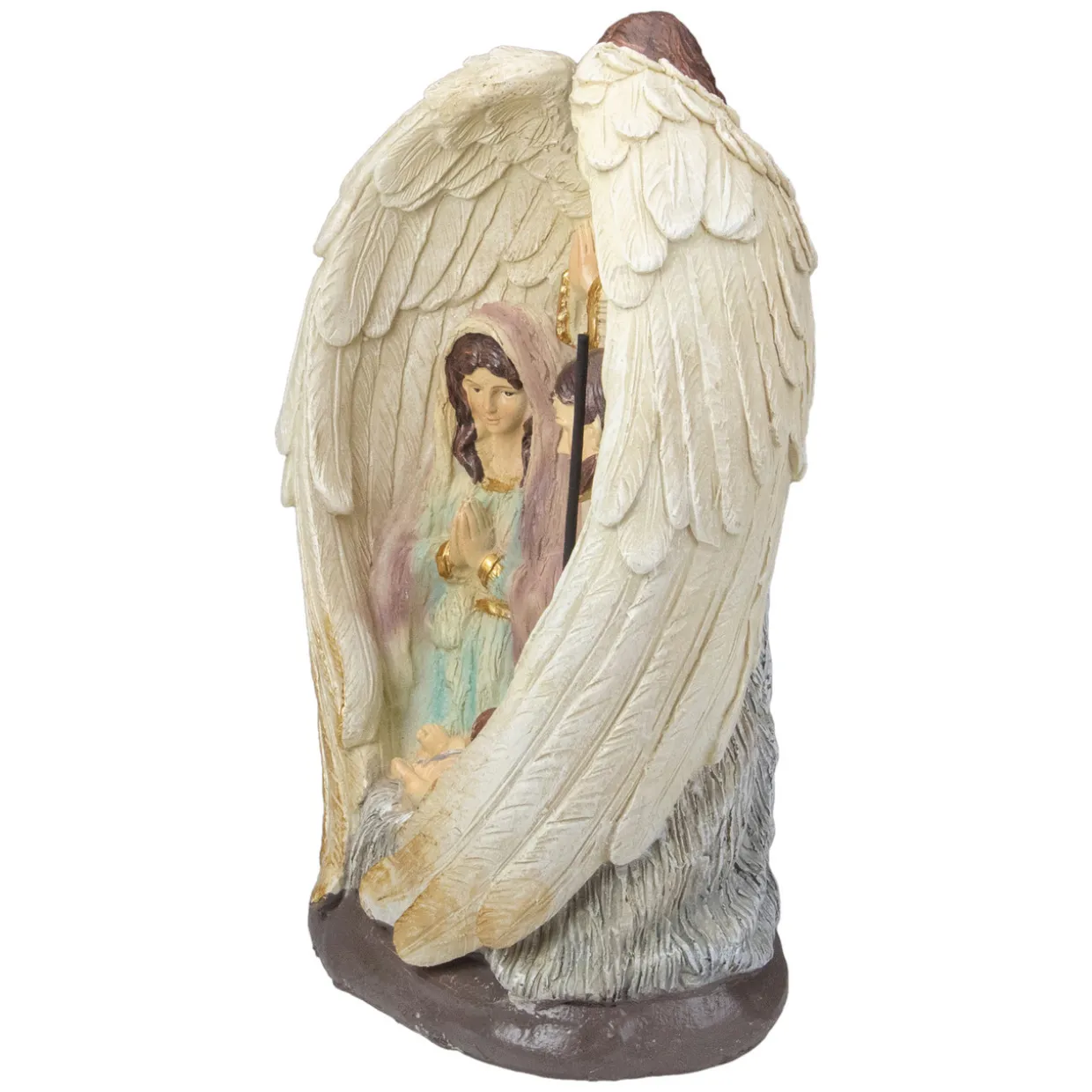 Holy Family and Angel Christmas Nativity Decoration - 11.25”