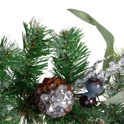 Iced Pine and Blueberries Artificial Christmas Garland - 6' x 12" - Unlit