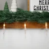 Icicle String Christmas Light Set - Warm White - 4.5' Clear Wire - 10ct