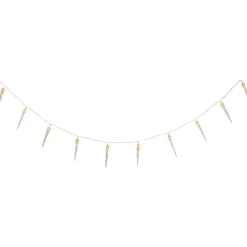 Icicle String Christmas Light Set - Warm White - 4.5' Clear Wire - 10ct