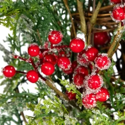 Icy Pine with Berries Artificial Cone Christmas Tree - 27