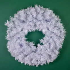 Icy White Iridescent Spruce Artificial Christmas Wreath - 36