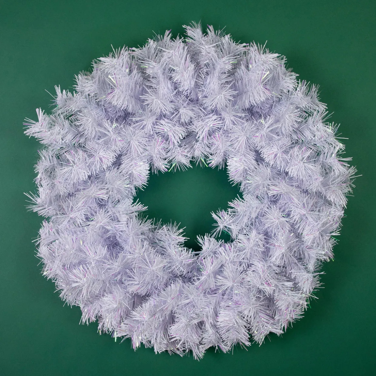 Icy White Iridescent Spruce Artificial Christmas Wreath - 36" - Unlit