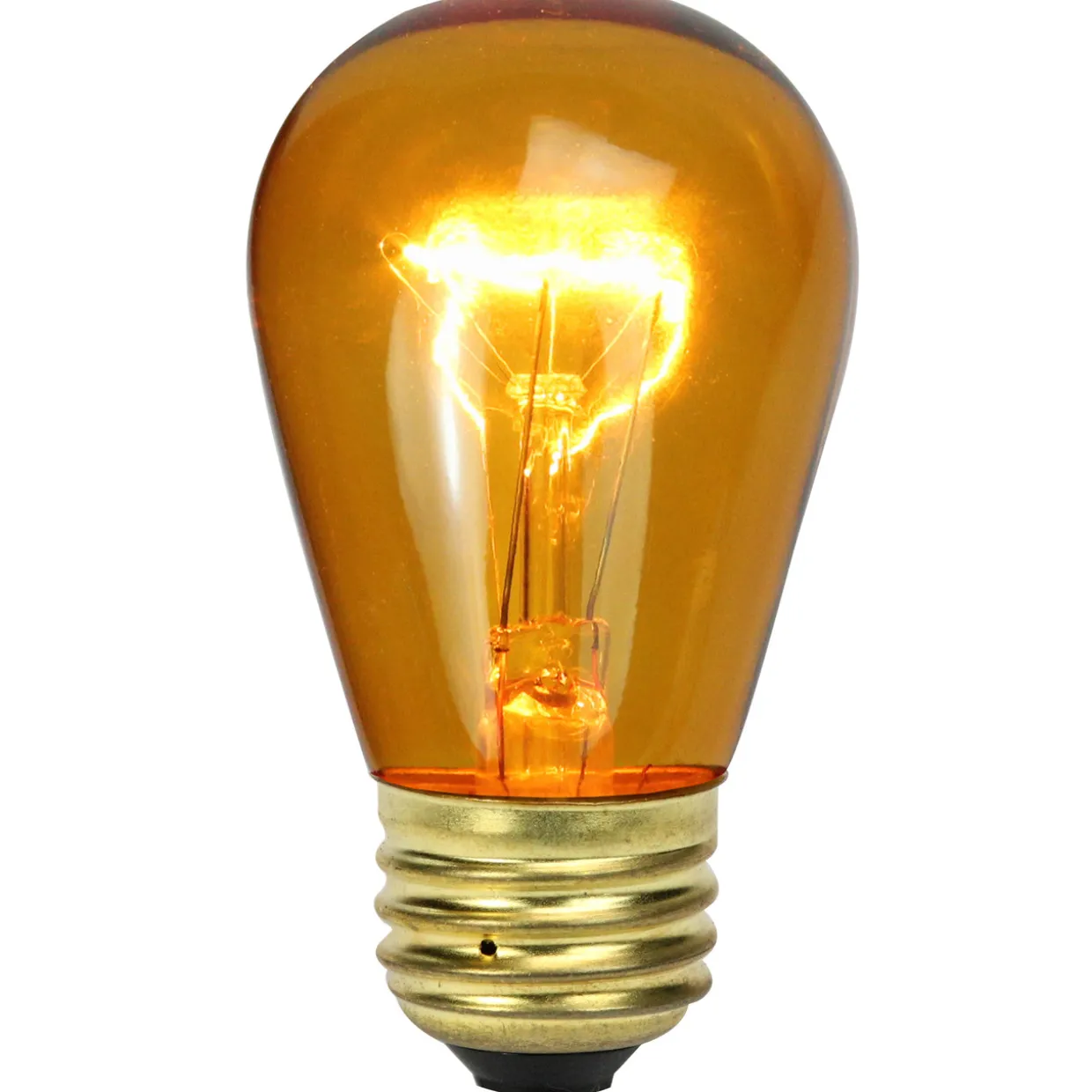 Incandescent S14 Christmas Replacement Bulbs - Amber - Pack of 25