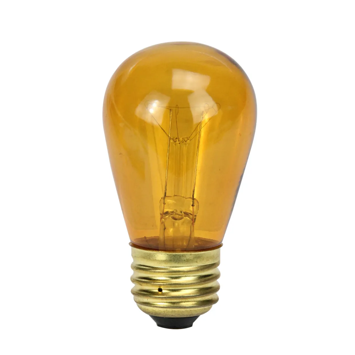 Incandescent S14 Christmas Replacement Bulbs - Amber - Pack of 25