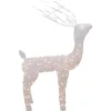 48-Inch Lighted White Mesh Buck Outdoor Christmas Decoration - Clear Lights
