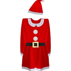 41-Inch Red and White Women's Mrs. Claus Costume Set - Medium