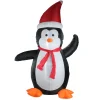 Inflatable Festive Penguin Outdoor Christmas Decoration - 4' - Cool White Lights
