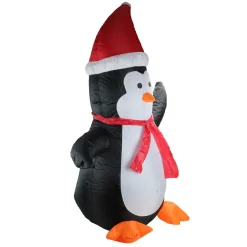 Inflatable Festive Penguin Outdoor Christmas Decoration - 4' - Cool White Lights
