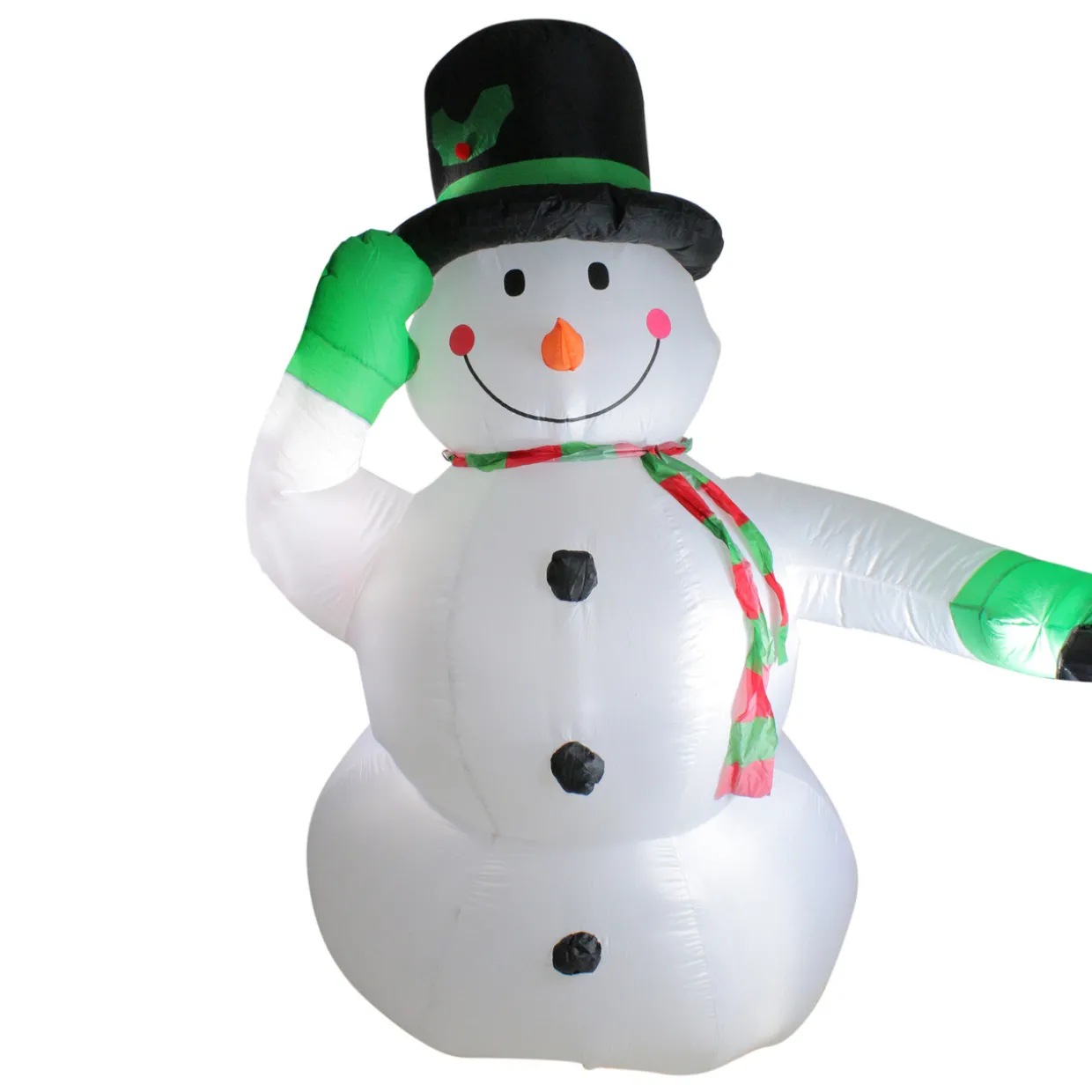 Inflatable Lighted Snowman Outdoor Christmas Decoration - 8' - Cool White Lights