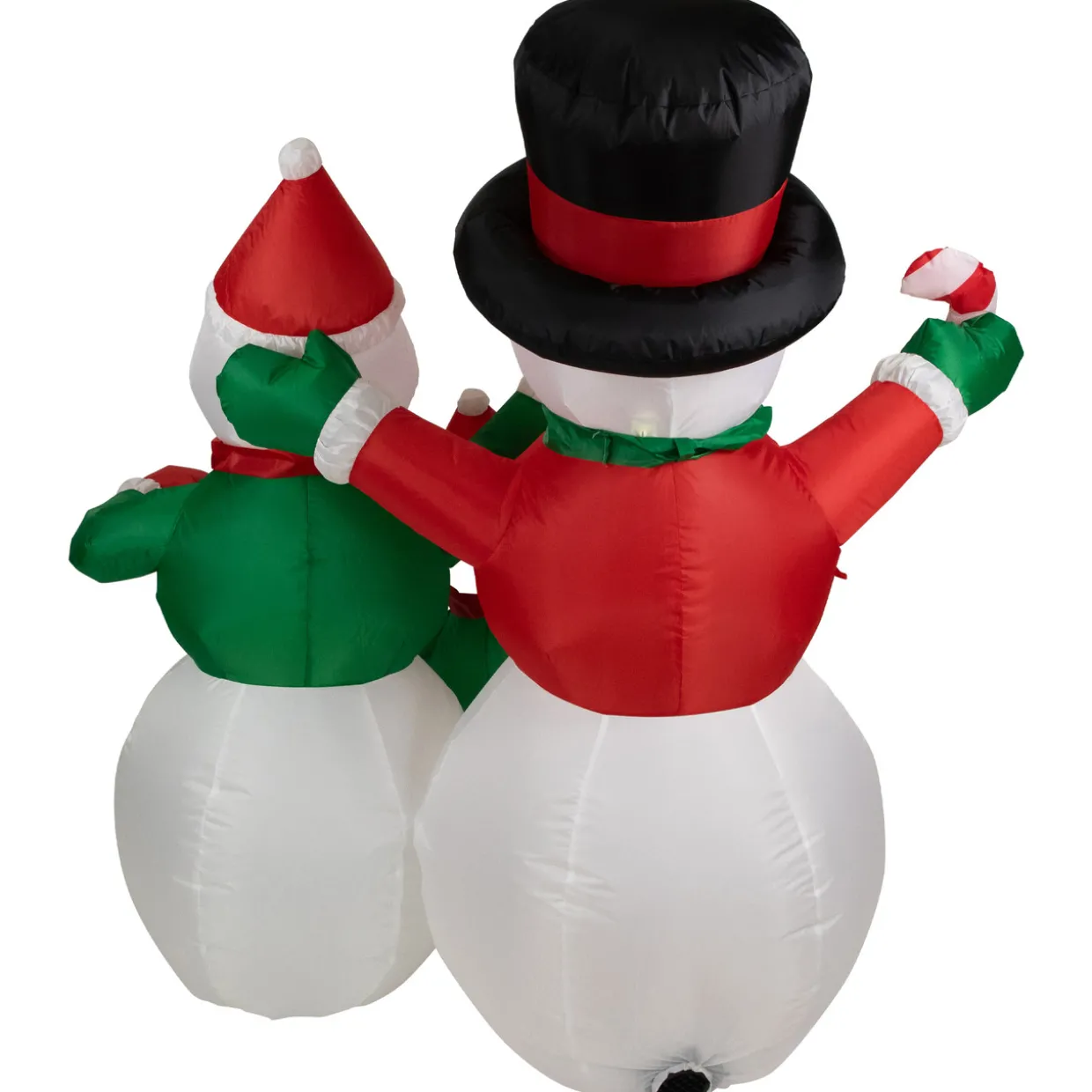 Inflatable Lighted Snowman Family Christmas Yard Art Decoration - 4'