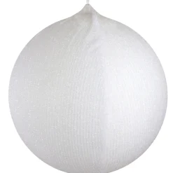 Inflatable Tinsel Christmas Ball Ornament Outdoor Decoration - 23.5" - White