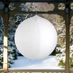 Inflatable Tinsel Christmas Ball Ornament Outdoor Decoration - 23.5" - White