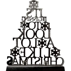 It's Beginning to Look a Lot Like Christmas Metal Tree Stocking Holder - 6.5