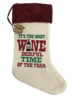 It's The Most Wine Derful Time Of The Year Christmas Holiday Stocking