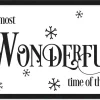 It's the Most Wonderful Time of the Year Vintage 7.5" x 13.5" Framed Christmas Wall Decor Sign Poster in a Natural Wooden Frame with UV Acrylic