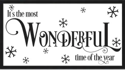 It's the Most Wonderful Time of the Year Vintage 7.5" x 13.5" Framed Christmas Wall Decor Sign Poster in a Natural Wooden Frame with UV Acrylic