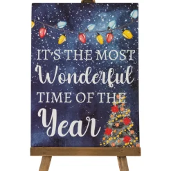 It's the Most Wonderful Time of the Year Christmas Sign - 9.25"