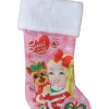 Jojo Siwa Pink Satin Sweet as a Candy Cane Holiday Christmas Stocking