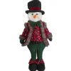 Jolly Plush Boy Snowman Christmas Figure - 25" - Red and Green