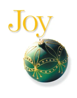 Joy Ornament Christmas Holiday Wall Decor Art Print