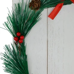 Joy to the World Christmas Porch Sign with Wreath - 35.75