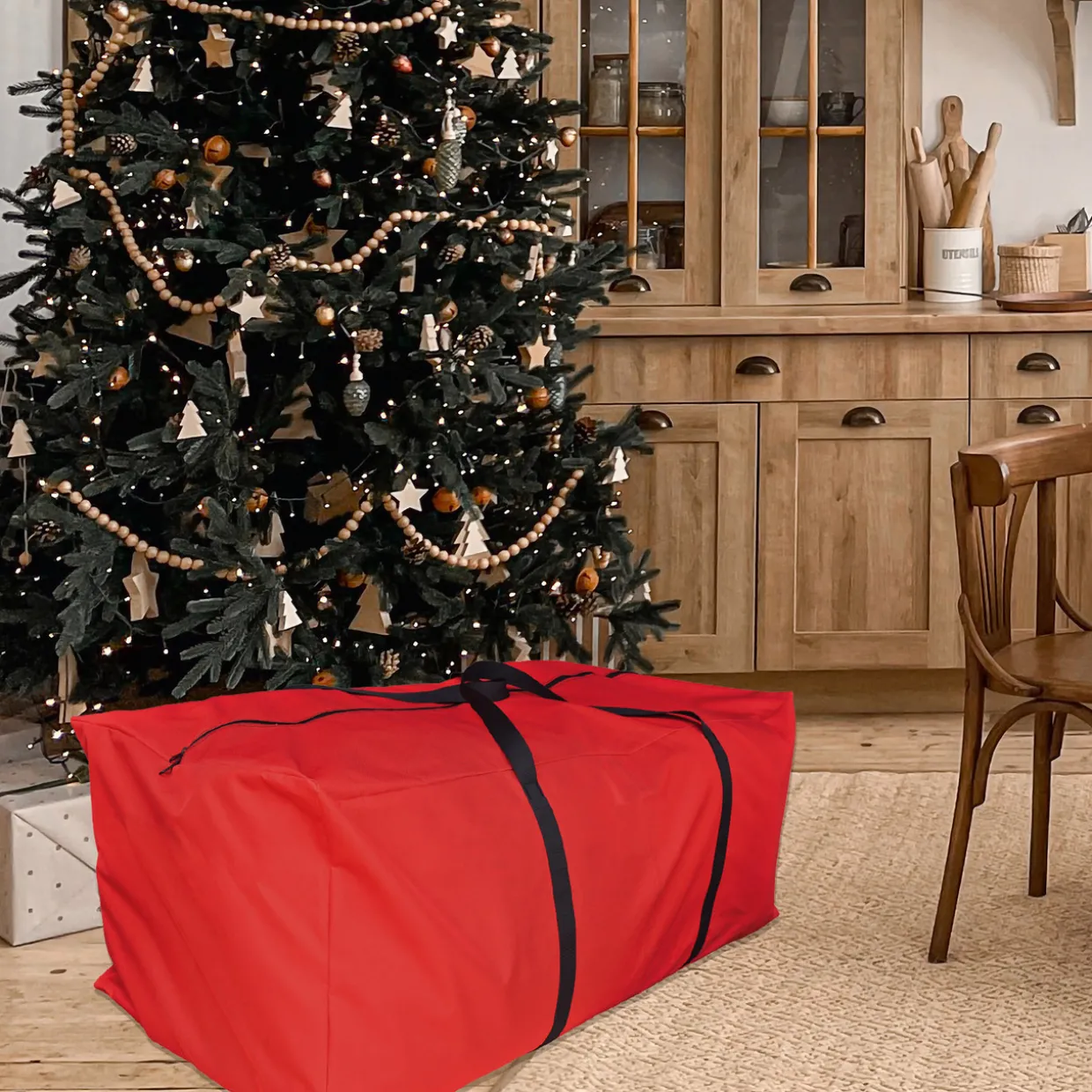 Large Red Christmas Holiday Storage Bag