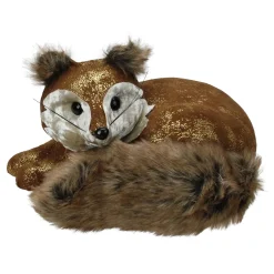 Laying Fox Christmas Figure - 16.5” - Brown