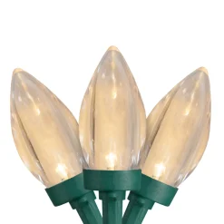 LED C9 Christmas Lights - Warm White - 20.25' Green Wire - 50ct
