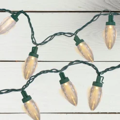 LED C9 Christmas Lights - Warm White - 20.25' Green Wire - 50ct
