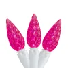 LED C6 Faceted Christmas Lights - Pink - 22.5' White Wire - 70ct