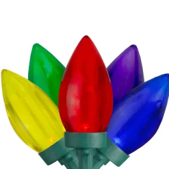 LED C9 Transparent Christmas Lights - Multi-color - 17' Green Wire - 50ct