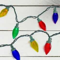 LED C9 Transparent Christmas Lights - Multi-color - 17' Green Wire - 50ct