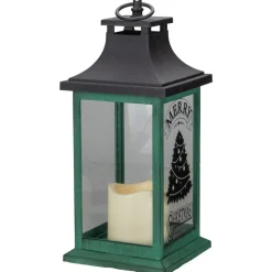 LED Candle With Christmas Tree Lantern - 12